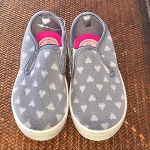 Carter’s slip on sneakers w/hearts. Sz. 10